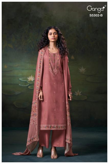 Ganga jaela 5302 ladies dress material wholesale market in mumbai